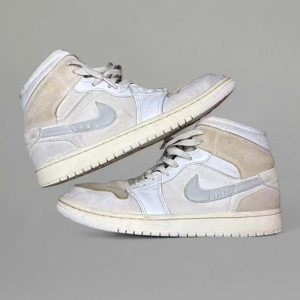 Air Jordan 1 Mid Inside Out White Size 10